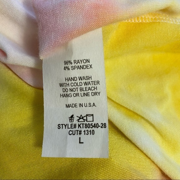 Go Ask Your Dad Oversized Relaxed Fit Tie Dye Scoop Neck Half Sleeves Tee - Picture 9 of 14